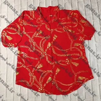 شومیز ابروبادی جلو دکمه دار سه ربع